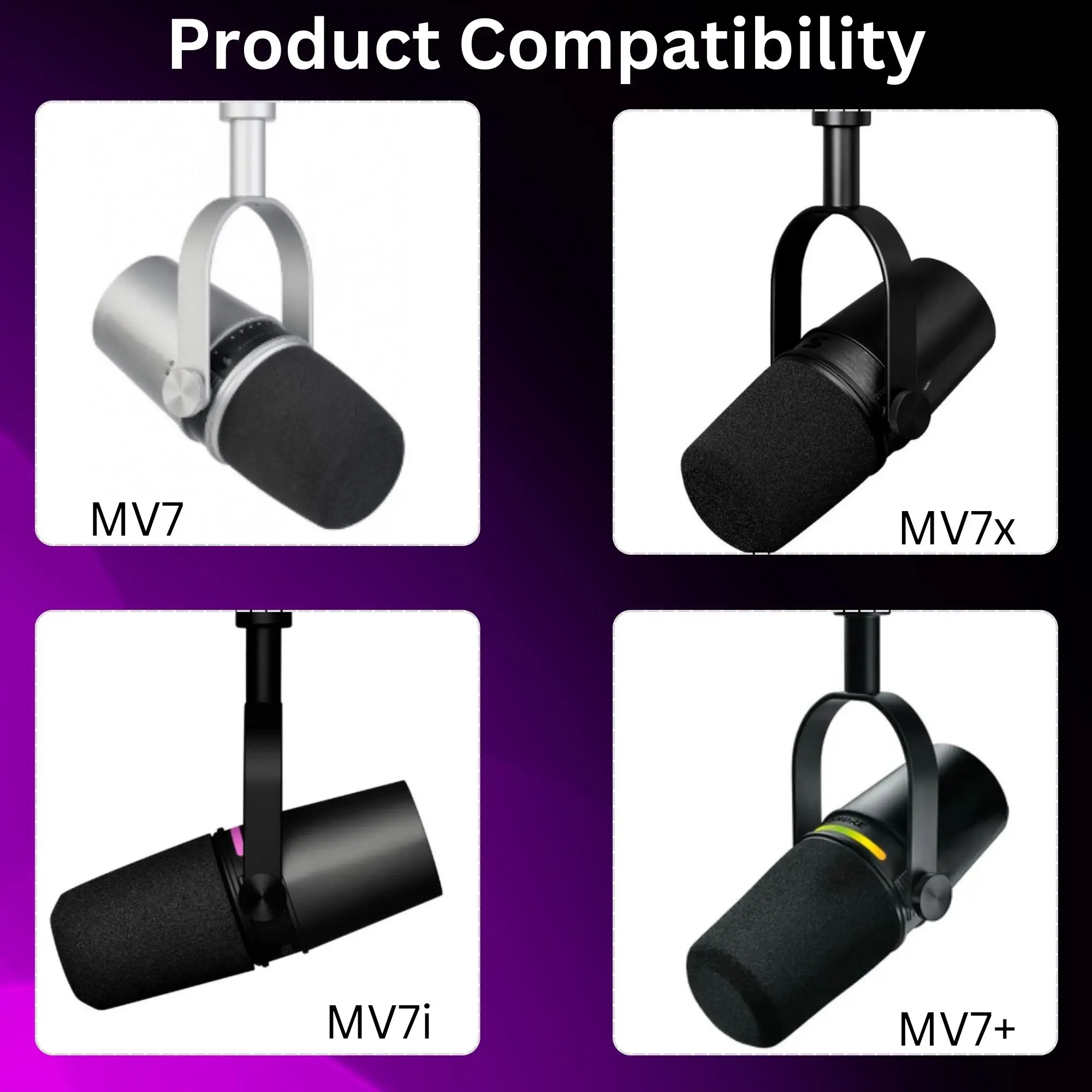 MV7 Foam for Shure MV7, MV7i,  - Shure Mic Sm7B recension och pris