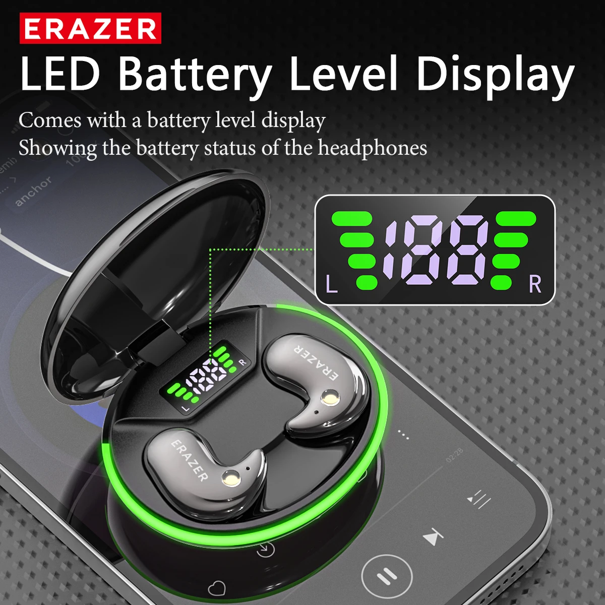 EARZER XF58 In-Ear Bluetooth H - Earbuds Charging Case recension och pris