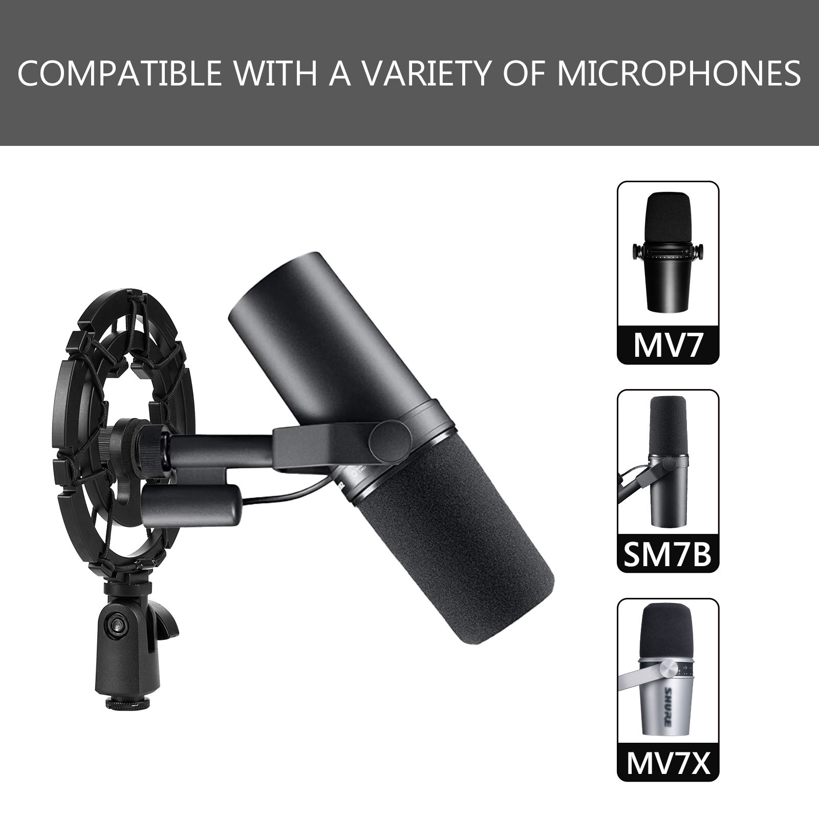 Geekria Microphone Shock Mount - Shure Mic Sm7B recension och pris