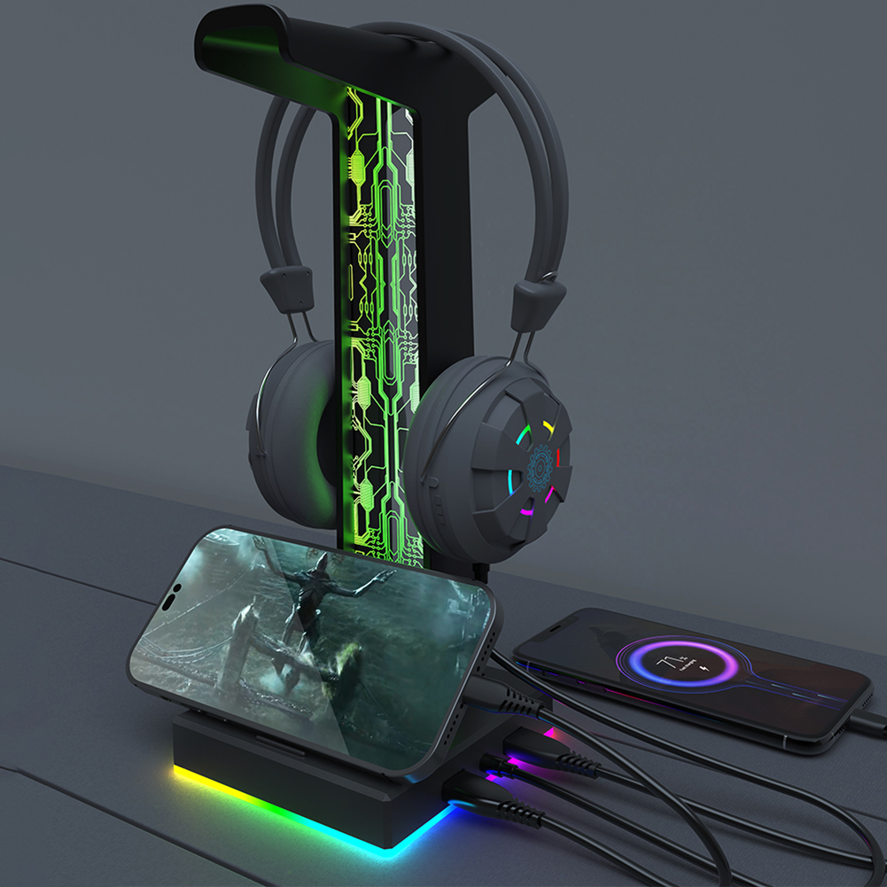 RGB Gaming Headphone Stand Dua - Headphone Stand Desk recension och pris